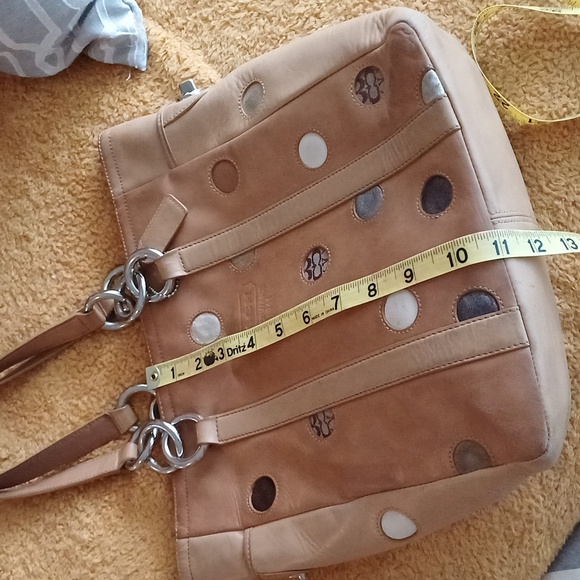 Coach Limited Edition tan leather polka dot lunch tote F09763 - Picture 13 of 16